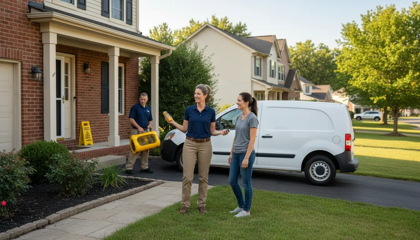 Residential water damage restoration in Newellton, LA